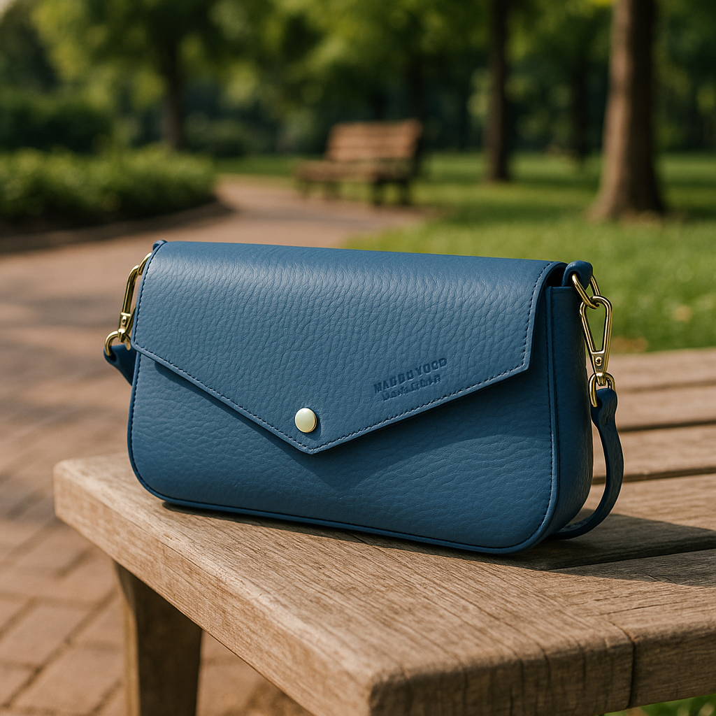 Kleine Schoudertas – Echt Leer met Luxe Gouden Accenten